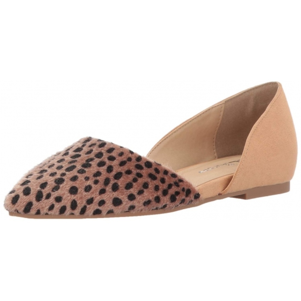 CL by Chinese Laundry Women's Hearty Pointed Toe Flat, Cheetah, 8.5 M US - NEW